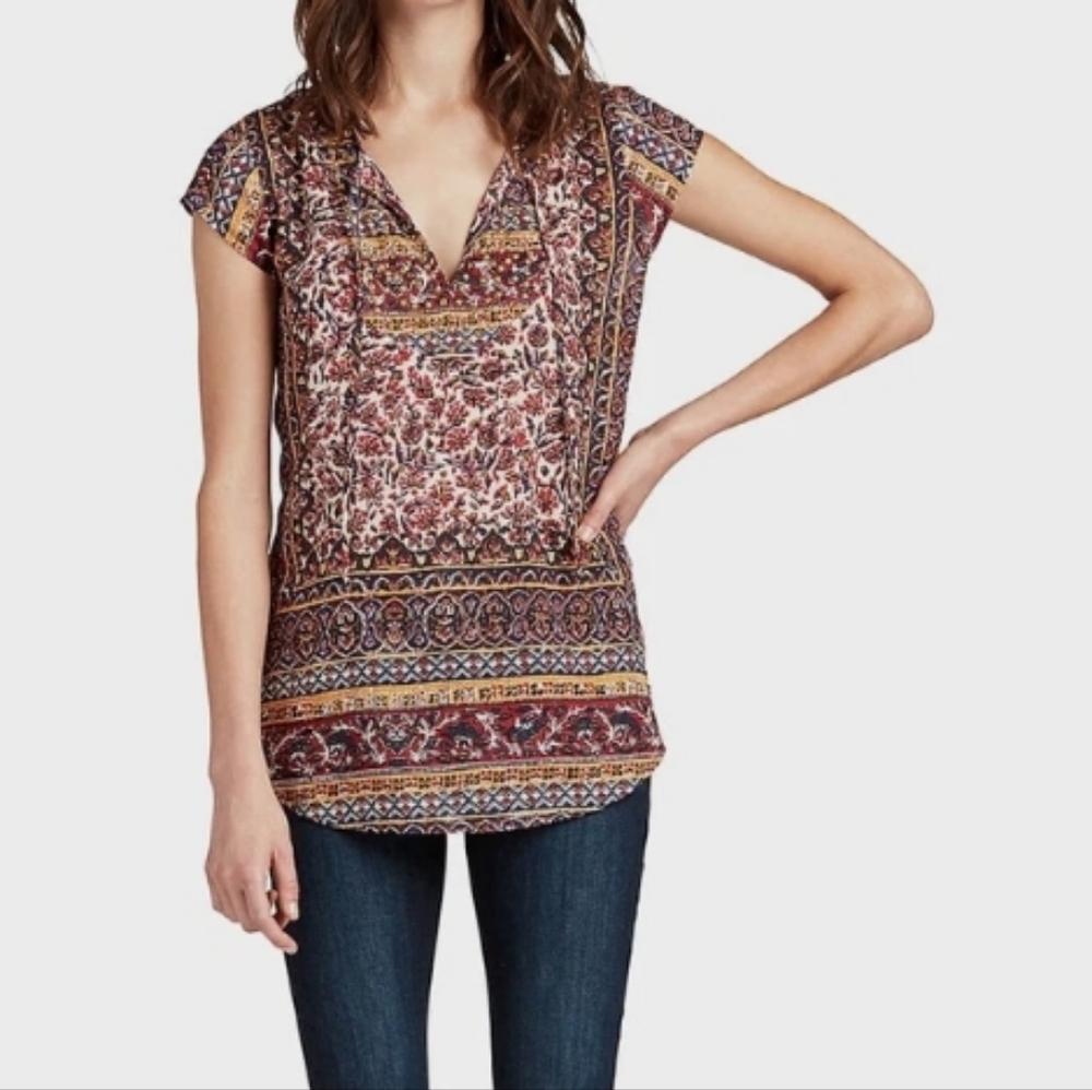 Lucky Brand Women's Bohemian Print Blouse